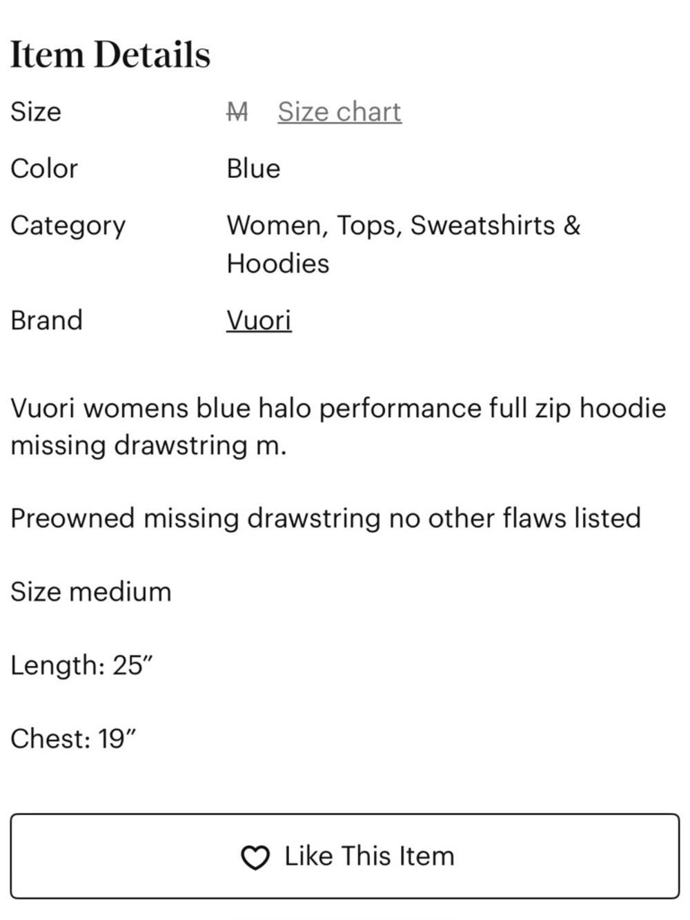 Vuori | Halo Performance Full Zip Hoodie Sweater - Picture 9 of 9